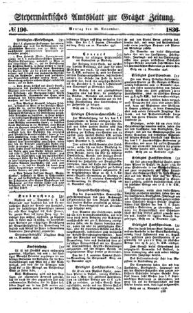 Steyermärkisches Amtsblatt zur Grätzer Zeitung 18361128 Seite: 1