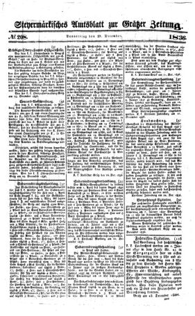 Steyermärkisches Amtsblatt zur Grätzer Zeitung 18361229 Seite: 1