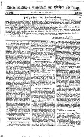 Steyermärkisches Amtsblatt zur Grätzer Zeitung 18361231 Seite: 1