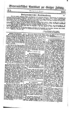 Steyermärkisches Amtsblatt zur Grätzer Zeitung 18370102 Seite: 1