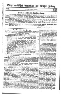 Steyermärkisches Amtsblatt zur Grätzer Zeitung 18370103 Seite: 1