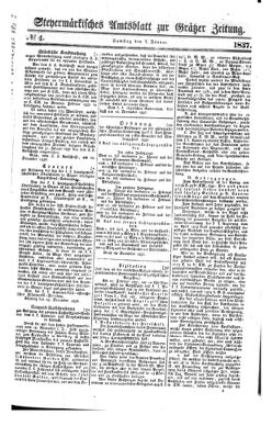 Steyermärkisches Amtsblatt zur Grätzer Zeitung 18370107 Seite: 1