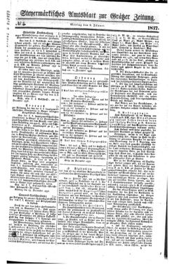 Steyermärkisches Amtsblatt zur Grätzer Zeitung 18370109 Seite: 1