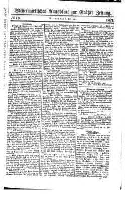 Steyermärkisches Amtsblatt zur Grätzer Zeitung 18370201 Seite: 1