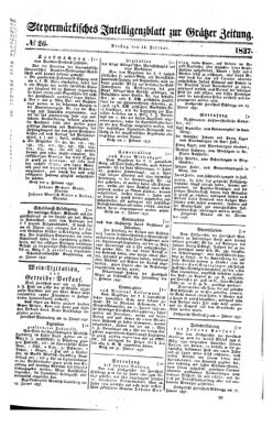 Steyermärkisches Amtsblatt zur Grätzer Zeitung 18370214 Seite: 1