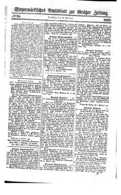 Steyermärkisches Amtsblatt zur Grätzer Zeitung 18370218 Seite: 1