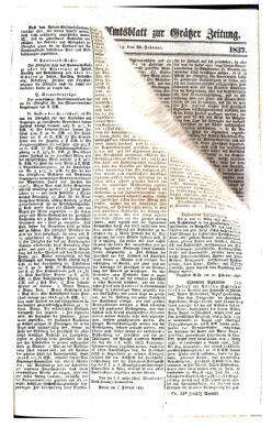 Steyermärkisches Amtsblatt zur Grätzer Zeitung 18370228 Seite: 1