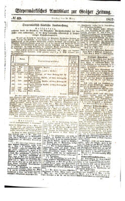 Steyermärkisches Amtsblatt zur Grätzer Zeitung 18370328 Seite: 1