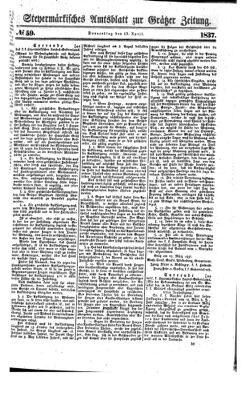 Steyermärkisches Amtsblatt zur Grätzer Zeitung 18370413 Seite: 1