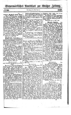 Steyermärkisches Amtsblatt zur Grätzer Zeitung 18370425 Seite: 1