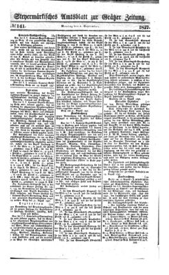 Steyermärkisches Amtsblatt zur Grätzer Zeitung 18370904 Seite: 1