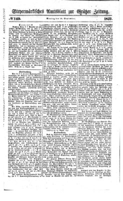 Steyermärkisches Amtsblatt zur Grätzer Zeitung 18370918 Seite: 1