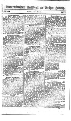 Steyermärkisches Amtsblatt zur Grätzer Zeitung 18371007 Seite: 1