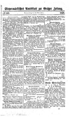 Steyermärkisches Amtsblatt zur Grätzer Zeitung 18371123 Seite: 1