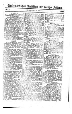 Steyermärkisches Amtsblatt zur Grätzer Zeitung 18390102 Seite: 1