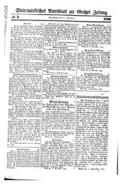 Steyermärkisches Amtsblatt zur Grätzer Zeitung 18390105 Seite: 1