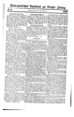 Steyermärkisches Amtsblatt zur Grätzer Zeitung 18390110 Seite: 1