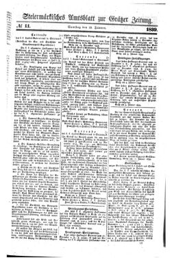 Steyermärkisches Amtsblatt zur Grätzer Zeitung 18390119 Seite: 1