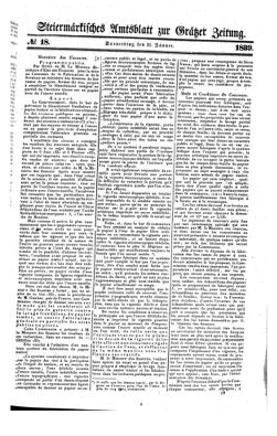 Steyermärkisches Amtsblatt zur Grätzer Zeitung 18390131 Seite: 1