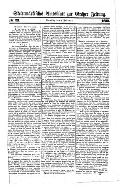 Steyermärkisches Amtsblatt zur Grätzer Zeitung 18390209 Seite: 1