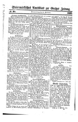 Steyermärkisches Amtsblatt zur Grätzer Zeitung 18390221 Seite: 1