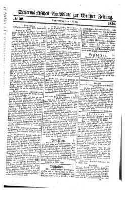 Steyermärkisches Amtsblatt zur Grätzer Zeitung 18390307 Seite: 1