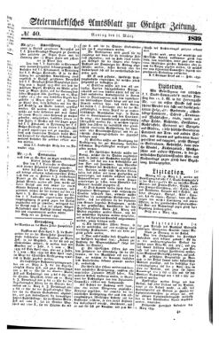 Steyermärkisches Amtsblatt zur Grätzer Zeitung 18390311 Seite: 1