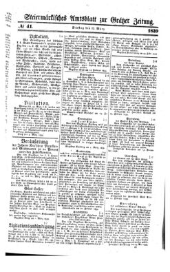 Steyermärkisches Amtsblatt zur Grätzer Zeitung 18390312 Seite: 1