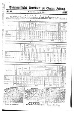 Steyermärkisches Amtsblatt zur Grätzer Zeitung 18390314 Seite: 1