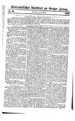 Steyermärkisches Amtsblatt zur Grätzer Zeitung 18390326 Seite: 1