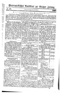 Steyermärkisches Amtsblatt zur Grätzer Zeitung 18390328 Seite: 1