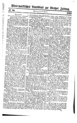 Steyermärkisches Amtsblatt zur Grätzer Zeitung 18390408 Seite: 1