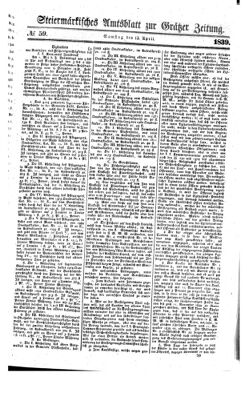 Steyermärkisches Amtsblatt zur Grätzer Zeitung 18390413 Seite: 1