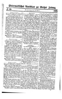 Steyermärkisches Amtsblatt zur Grätzer Zeitung 18390418 Seite: 1