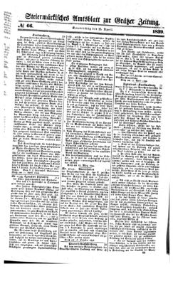 Steyermärkisches Amtsblatt zur Grätzer Zeitung 18390425 Seite: 1