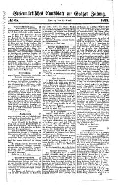 Steyermärkisches Amtsblatt zur Grätzer Zeitung 18390429 Seite: 1