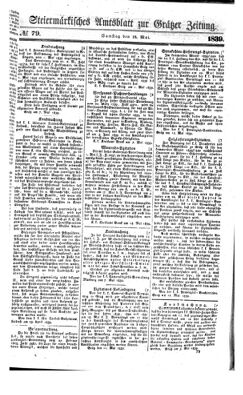 Steyermärkisches Amtsblatt zur Grätzer Zeitung 18390518 Seite: 1