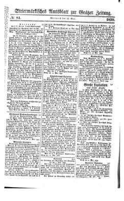 Steyermärkisches Amtsblatt zur Grätzer Zeitung 18390522 Seite: 1