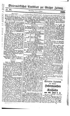 Steyermärkisches Amtsblatt zur Grätzer Zeitung 18390608 Seite: 1