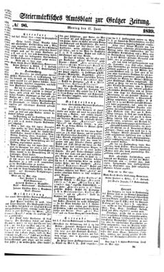 Steyermärkisches Amtsblatt zur Grätzer Zeitung 18390617 Seite: 1