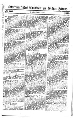 Steyermärkisches Amtsblatt zur Grätzer Zeitung 18390709 Seite: 1