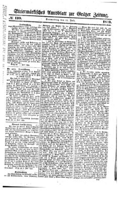 Steyermärkisches Amtsblatt zur Grätzer Zeitung 18390711 Seite: 1