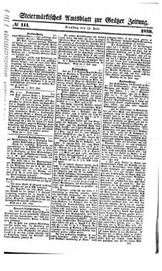 Steyermärkisches Amtsblatt zur Grätzer Zeitung 18390713 Seite: 1