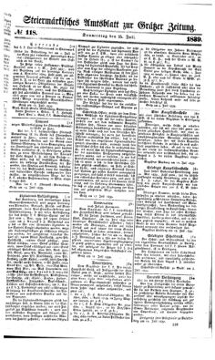 Steyermärkisches Amtsblatt zur Grätzer Zeitung 18390725 Seite: 1