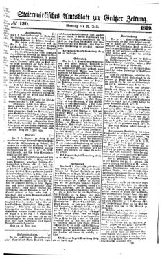 Steyermärkisches Amtsblatt zur Grätzer Zeitung 18390729 Seite: 1