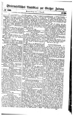 Steyermärkisches Amtsblatt zur Grätzer Zeitung 18390808 Seite: 1