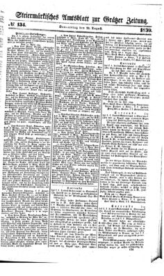 Steyermärkisches Amtsblatt zur Grätzer Zeitung 18390822 Seite: 1