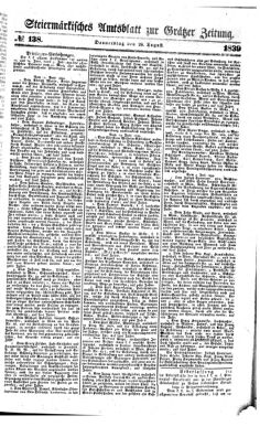 Steyermärkisches Amtsblatt zur Grätzer Zeitung 18390829 Seite: 1