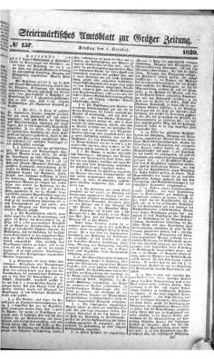 Steyermärkisches Amtsblatt zur Grätzer Zeitung 18391001 Seite: 1