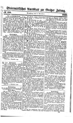 Steyermärkisches Amtsblatt zur Grätzer Zeitung 18391005 Seite: 1